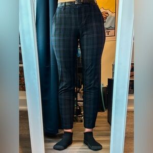 Express Black Plaid Trousers